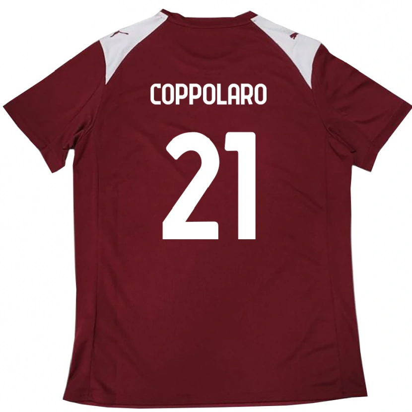 DanxenレディースMauro Coppolaro#21バーガンディと白ホームシャツ2025/26ジャージーユニフォーム