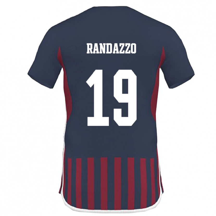 DanxenレディースAlessandro Randazzo#19紺と赤ホームシャツ2025/26ジャージーユニフォーム