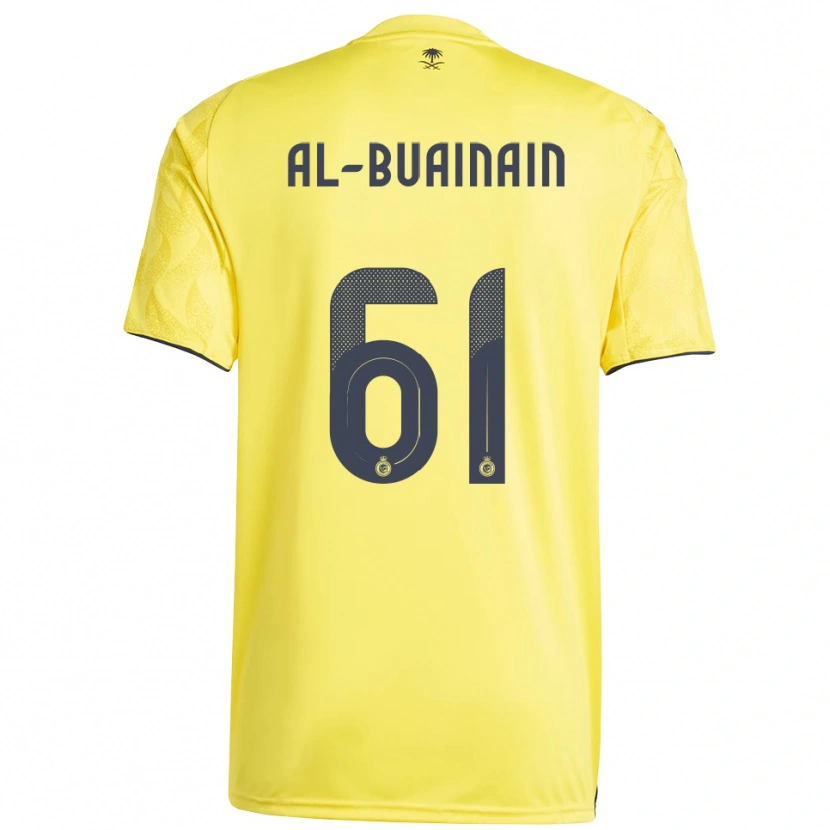 DanxenレディースMubarak Al-Buainain#61黄色と黒ホームシャツ2025/26ジャージーユニフォーム
