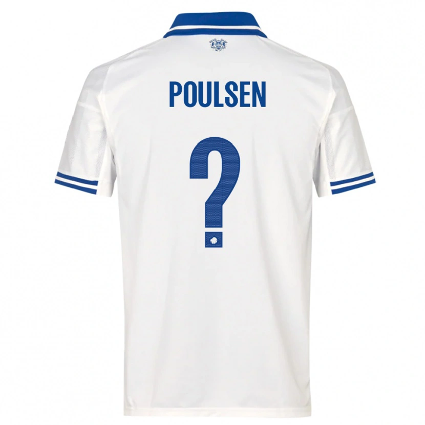 DanxenレディースXander Poulsen#0白と青ホームシャツ2025/26ジャージーユニフォーム
