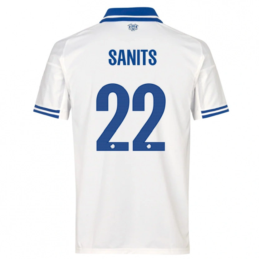 DanxenレディースDimitri Sanits#22白と青ホームシャツ2025/26ジャージーユニフォーム