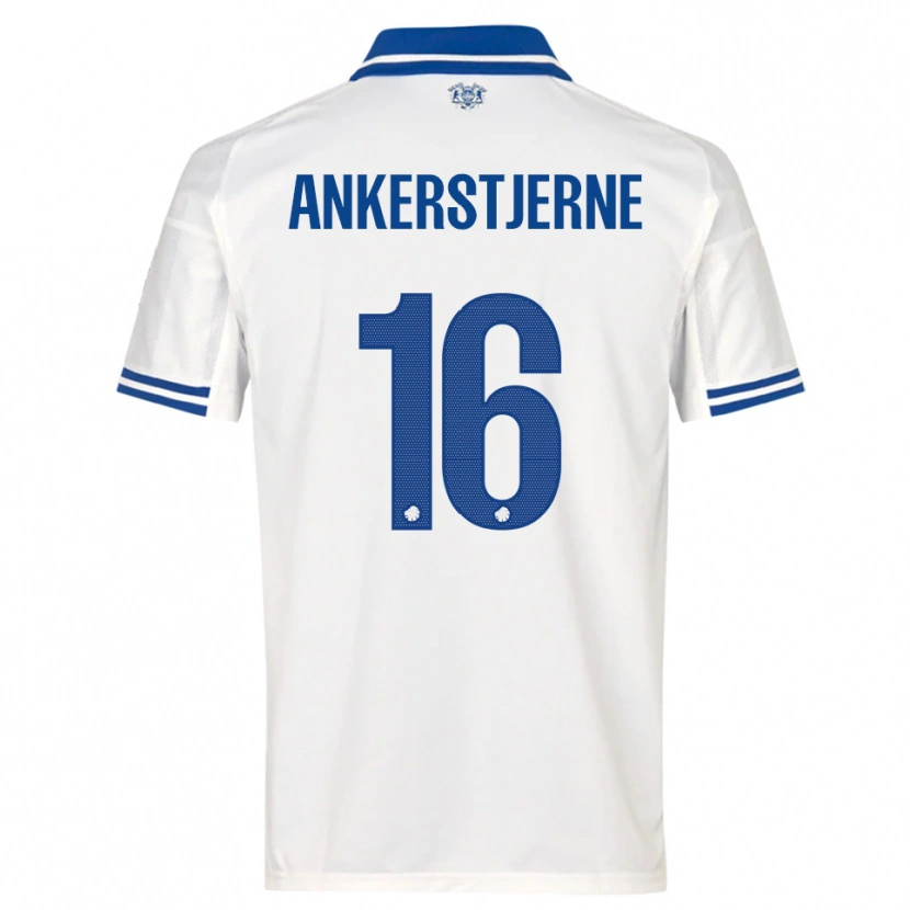 DanxenレディースIda Ankerstjerne#16白と青ホームシャツ2025/26ジャージーユニフォーム