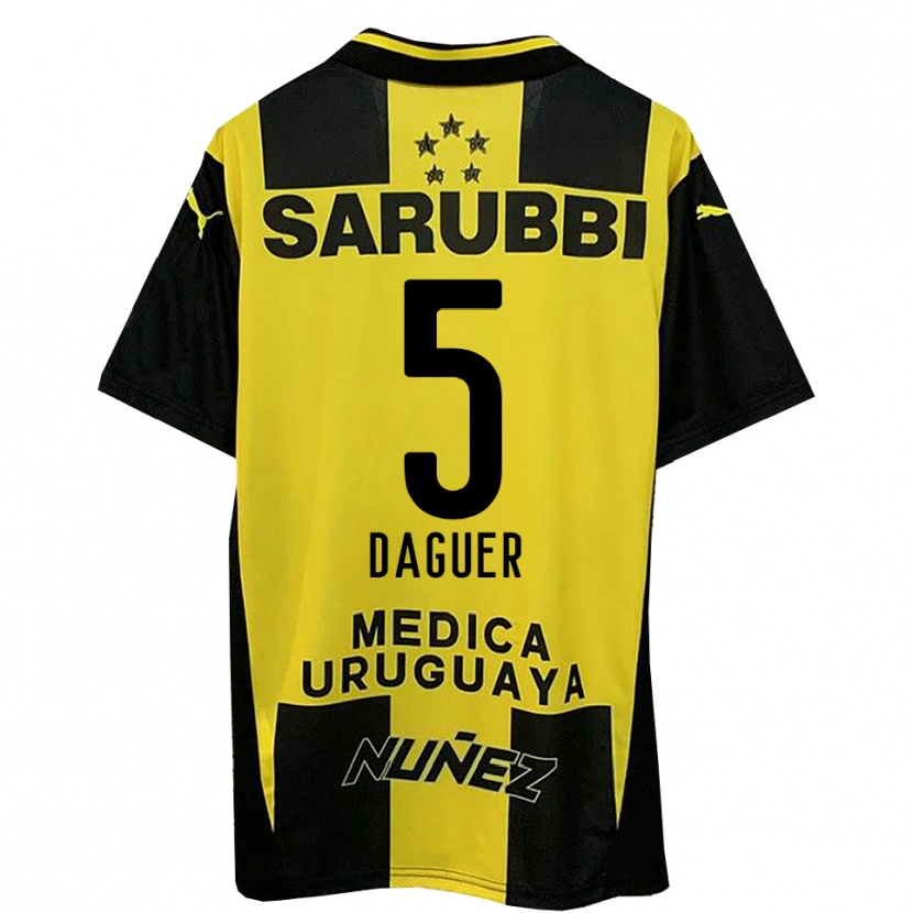 DanxenレディースJulio Daguer#5黄色と黒ホームシャツ2025/26ジャージーユニフォーム