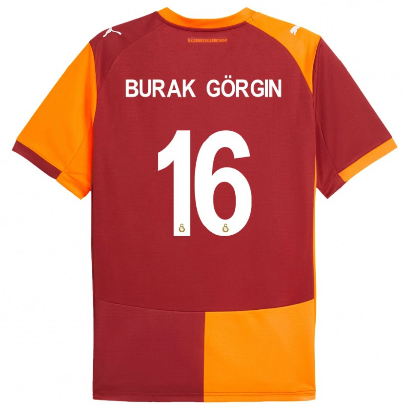 DanxenレディースMuhammet Burak Görgin#16赤とオレンジホームシャツ2025/26ジャージーユニフォーム