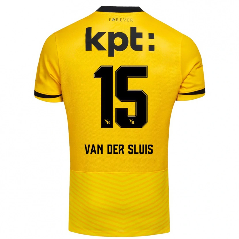 DanxenレディースGennaro Van Der Sluis#15黄色と黒ホームシャツ2025/26ジャージーユニフォーム