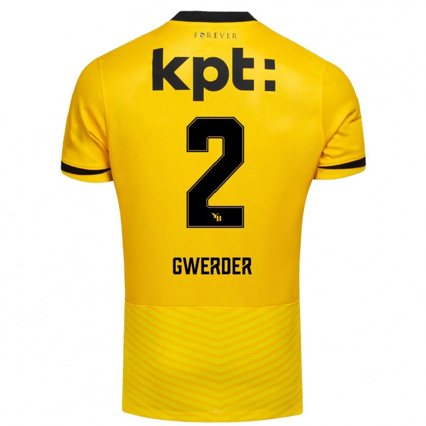 DanxenレディースFabrice Gwerder#2黄色と黒ホームシャツ2025/26ジャージーユニフォーム