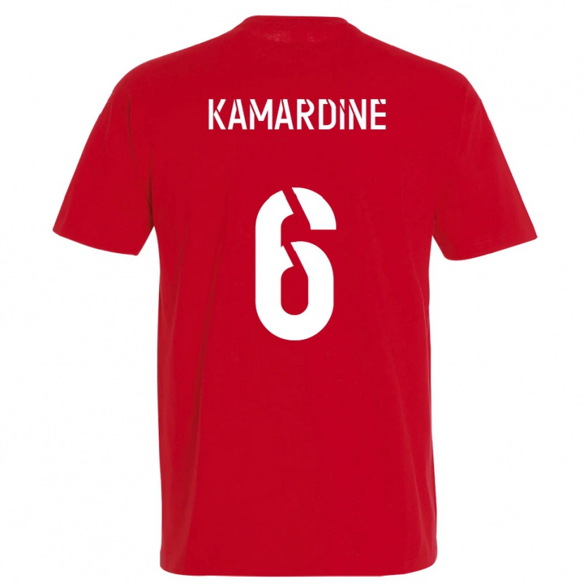 DanxenレディースMohamed Kamardine#6赤 黄ホームシャツ2025/26ジャージーユニフォーム