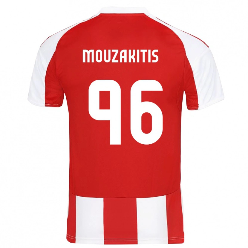 DanxenレディースChristos Mouzakitis#96赤と白ホームシャツ2025/26ジャージーユニフォーム