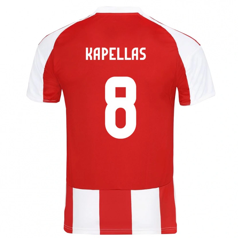 DanxenレディースChristos Kapellas#8赤と白ホームシャツ2025/26ジャージーユニフォーム