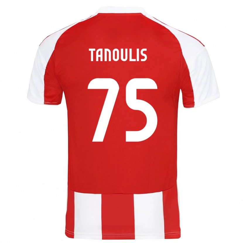 DanxenレディースKonstantinos Tanoulis#75赤と白ホームシャツ2025/26ジャージーユニフォーム