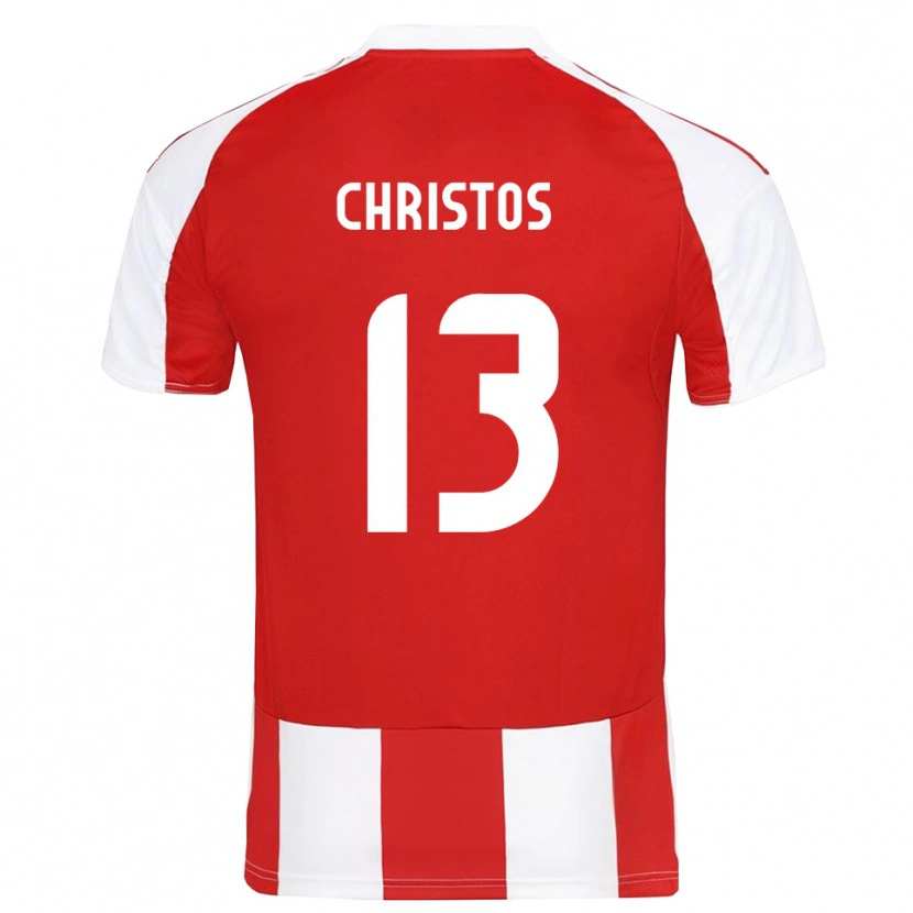 DanxenレディースChristos Michailidis#13赤と白ホームシャツ2025/26ジャージーユニフォーム