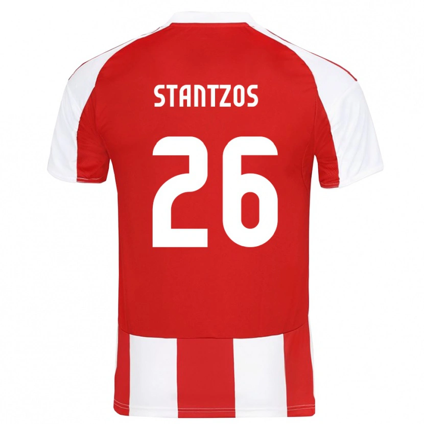DanxenレディースAthanasios Stantzos#26赤と白ホームシャツ2025/26ジャージーユニフォーム