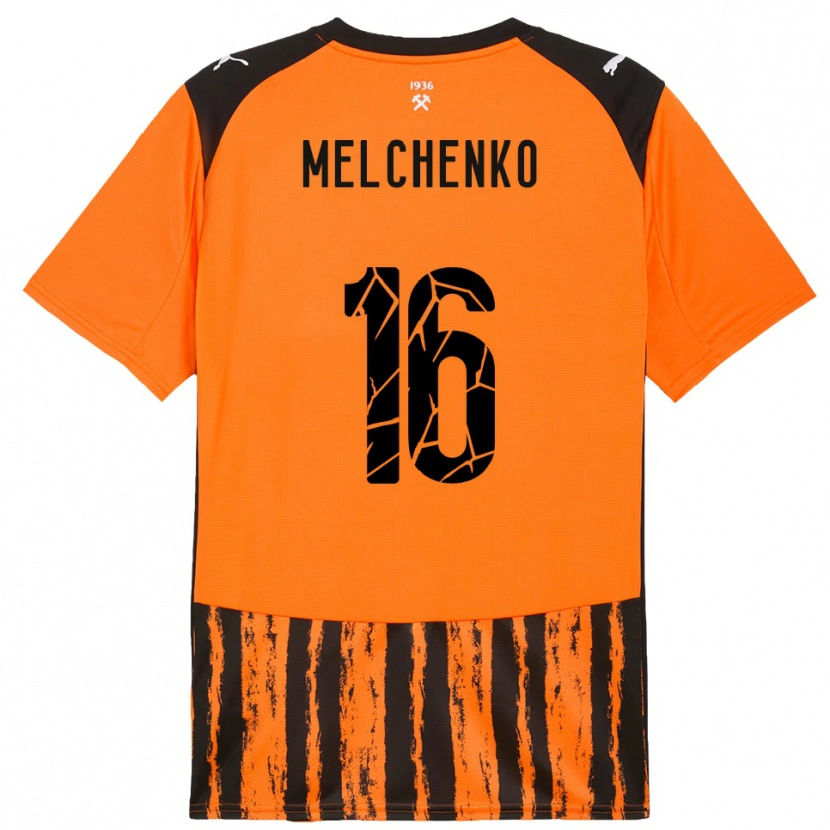DanxenレディースDmytro Melchenko#16オレンジと黒ホームシャツ2025/26ジャージーユニフォーム
