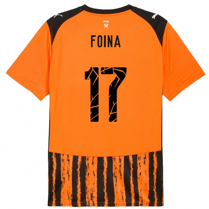 DanxenレディースArseniy Foina#17オレンジと黒ホームシャツ2025/26ジャージーユニフォーム