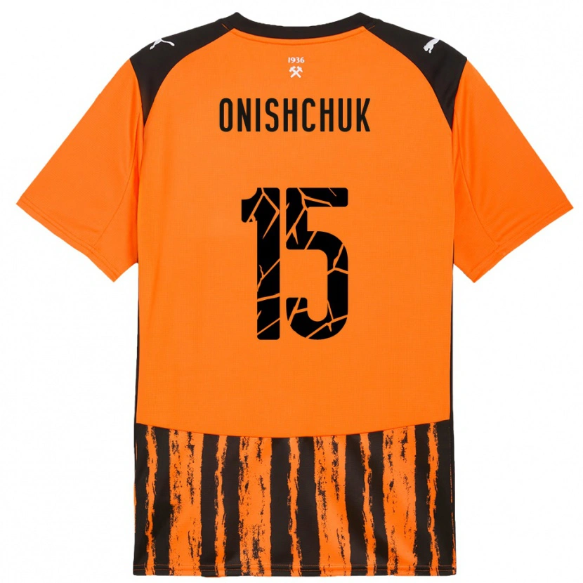 DanxenレディースYegor Onishchuk#15オレンジと黒ホームシャツ2025/26ジャージーユニフォーム