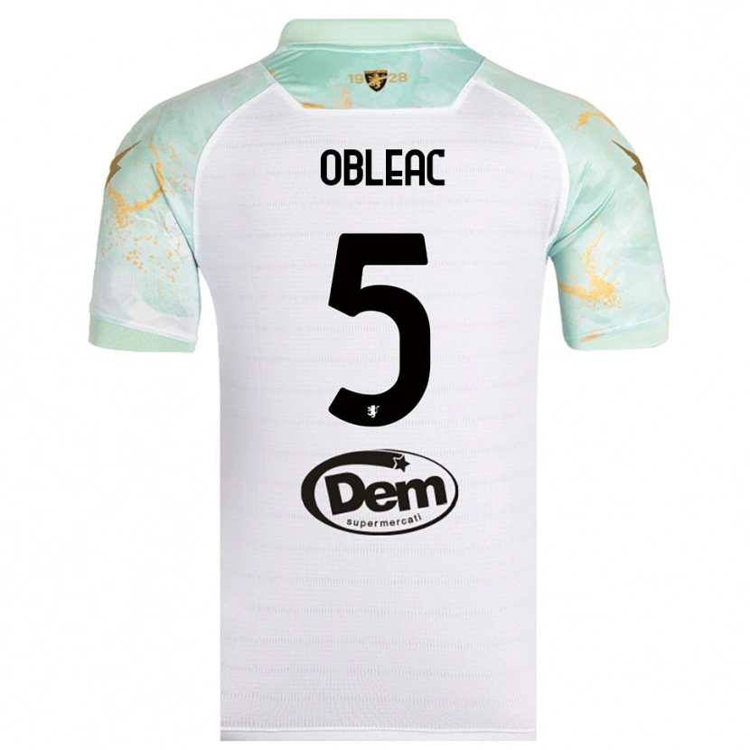 DanxenレディースMatteo Obleac#5白と黒アウェイシャツ2025/26ジャージーユニフォーム