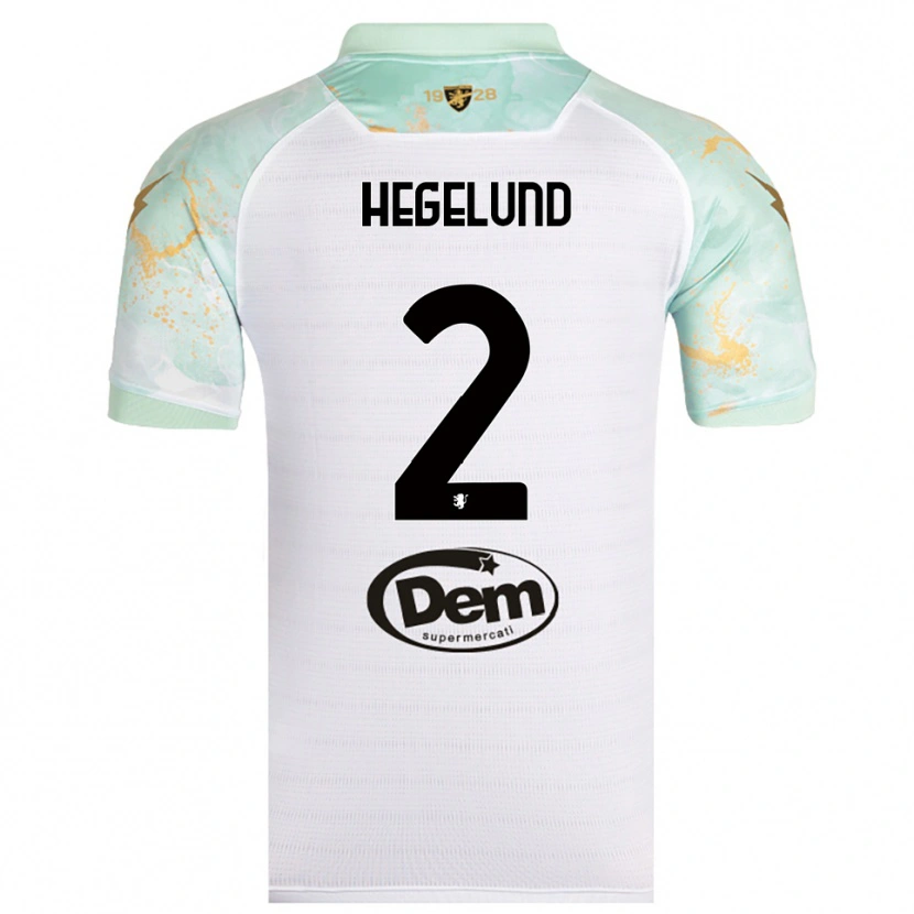 DanxenレディースVictor Hegelund#2白と黒アウェイシャツ2025/26ジャージーユニフォーム