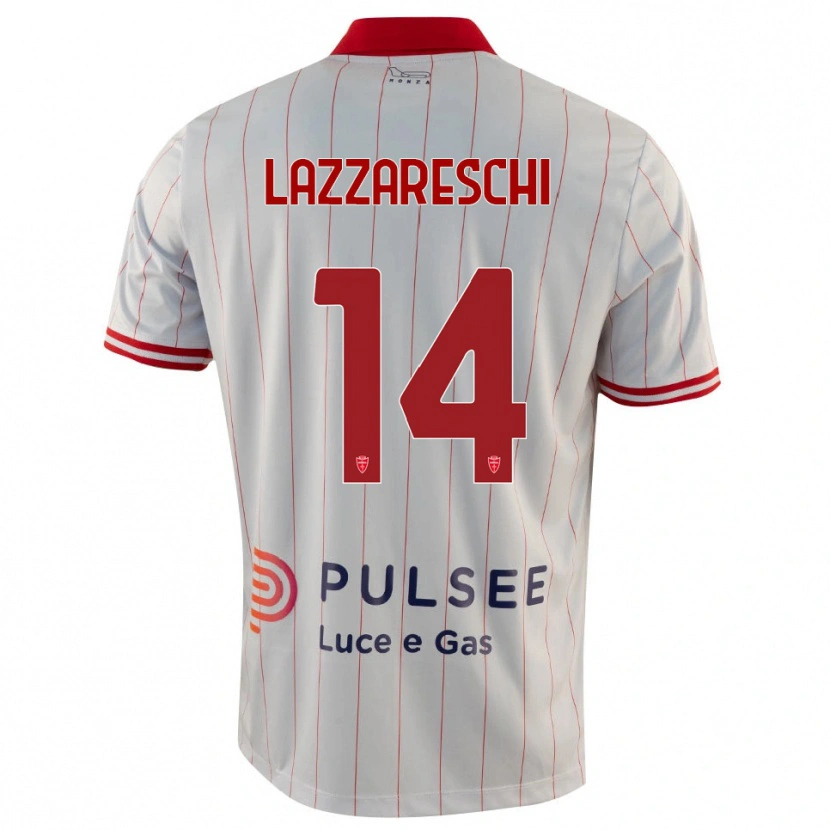 DanxenレディースAndrea Lazzareschi#14白、赤、青アウェイシャツ2025/26ジャージーユニフォーム