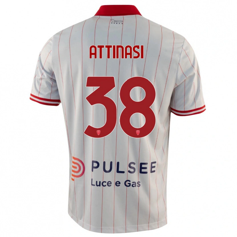DanxenレディースMattia Attinasi#38白、赤、青アウェイシャツ2025/26ジャージーユニフォーム