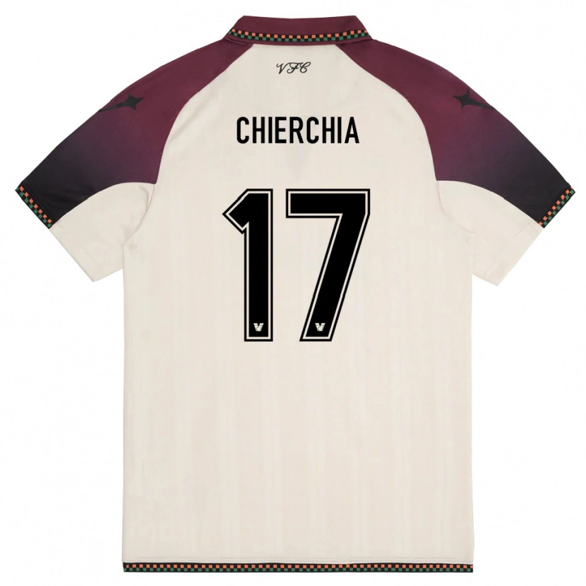 DanxenレディースChiara Chierchia#17クリームとバーガンディアウェイシャツ2025/26ジャージーユニフォーム
