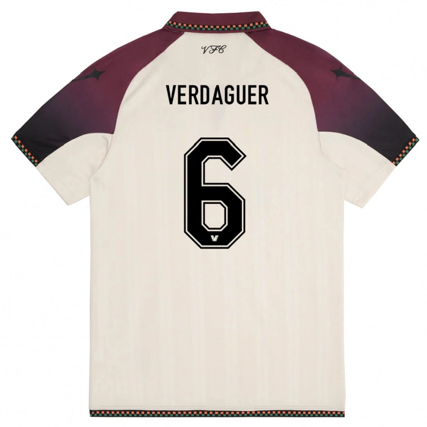 DanxenレディースJudith Verdaguer#6クリームとバーガンディアウェイシャツ2025/26ジャージーユニフォーム