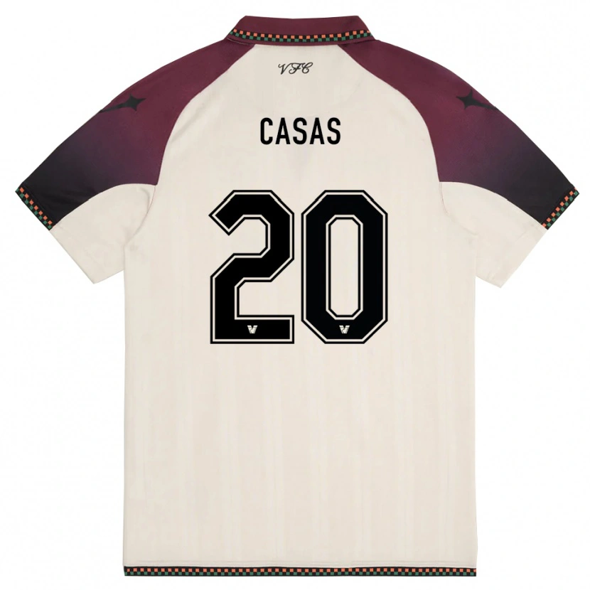DanxenレディースAntonio Casas#20クリームとバーガンディアウェイシャツ2025/26ジャージーユニフォーム
