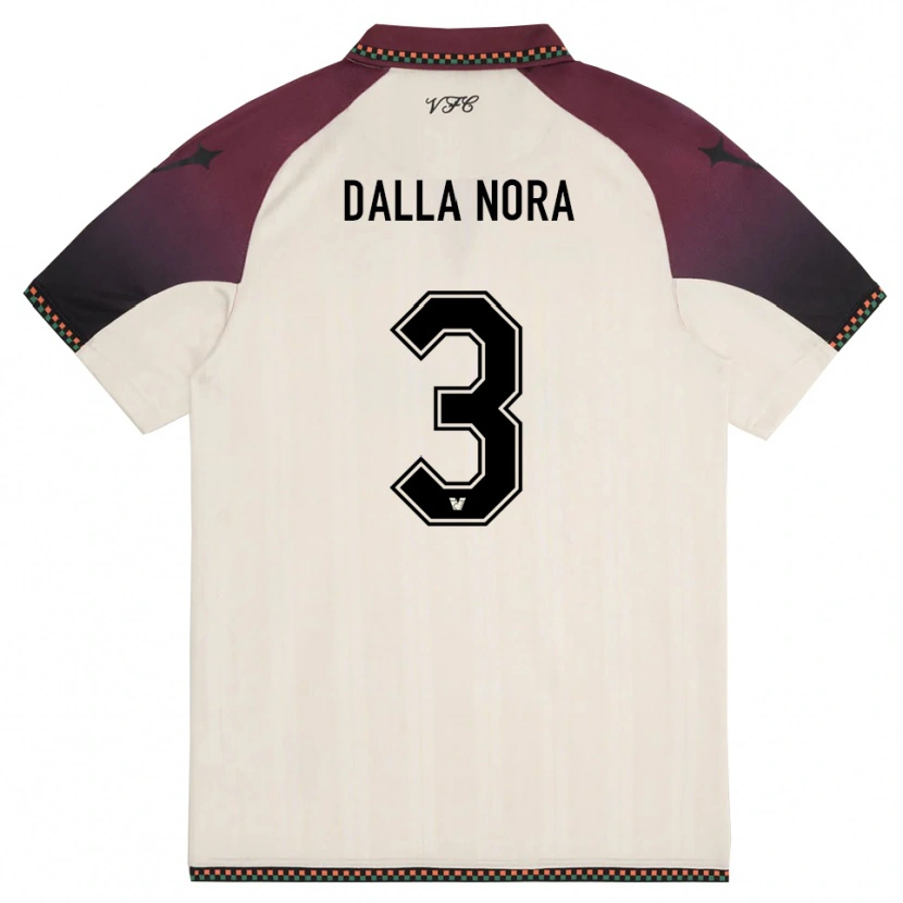 DanxenレディースEdoardo Dalla Nora#3クリームとバーガンディアウェイシャツ2025/26ジャージーユニフォーム