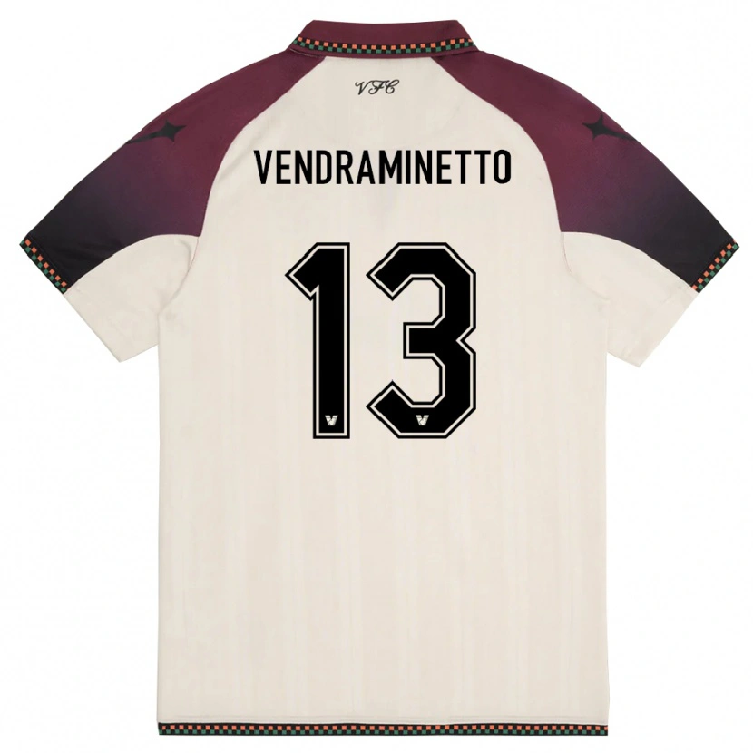 DanxenレディースAndrea Vendraminetto#13クリームとバーガンディアウェイシャツ2025/26ジャージーユニフォーム