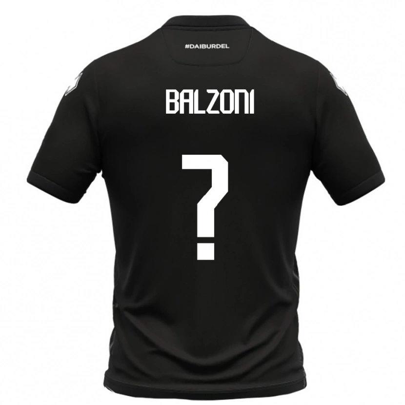 DanxenレディースMattia Balzoni#0黒と白アウェイシャツ2025/26ジャージーユニフォーム
