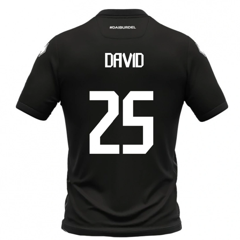 DanxenレディースAntonio David#25黒と白アウェイシャツ2025/26ジャージーユニフォーム