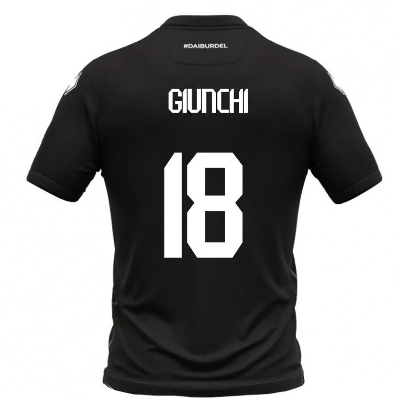DanxenレディースAndrea Giunchi#18黒と白アウェイシャツ2025/26ジャージーユニフォーム