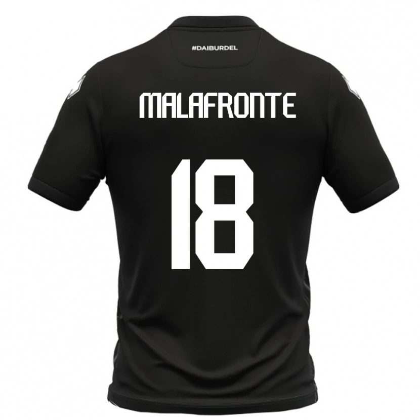 DanxenレディースGiovanni Malafronte#18黒と白アウェイシャツ2025/26ジャージーユニフォーム