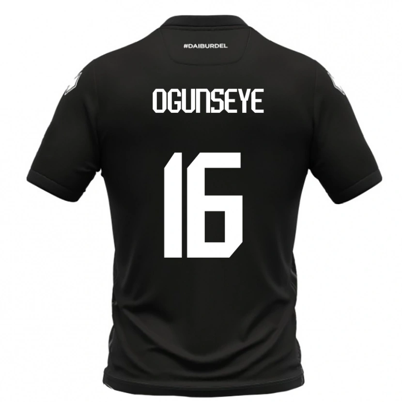 DanxenレディースRoberto Ogunseye#16黒と白アウェイシャツ2025/26ジャージーユニフォーム