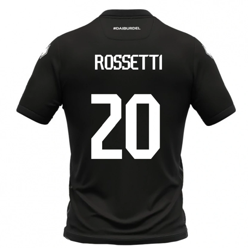 DanxenレディースMaurizio Rossetti#20黒と白アウェイシャツ2025/26ジャージーユニフォーム