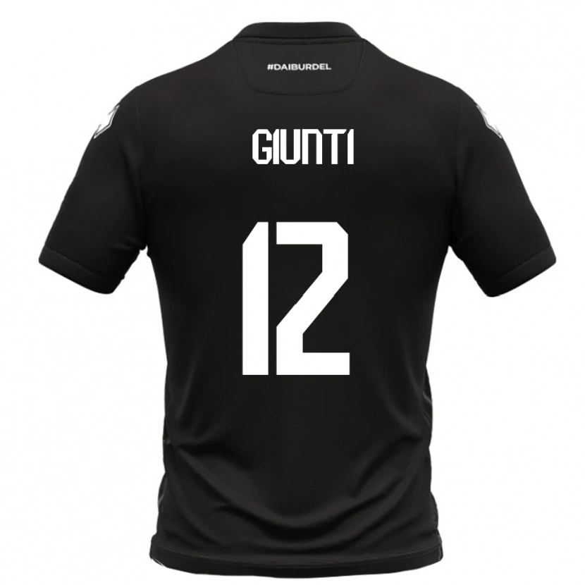 DanxenレディースAlessandro Giunti#12黒と白アウェイシャツ2025/26ジャージーユニフォーム