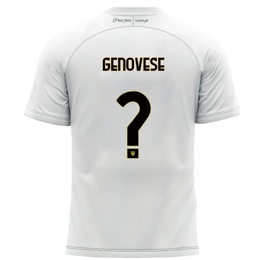 DanxenレディースMattia Genovese#0白 黄アウェイシャツ2025/26ジャージーユニフォーム