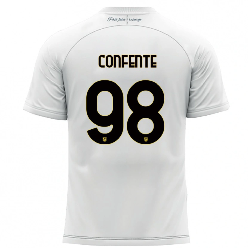 DanxenレディースAlessandro Confente#98白 黄アウェイシャツ2025/26ジャージーユニフォーム