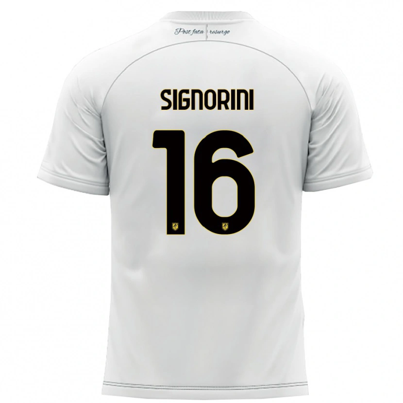 DanxenレディースAlessandro Signorini#16白 黄アウェイシャツ2025/26ジャージーユニフォーム