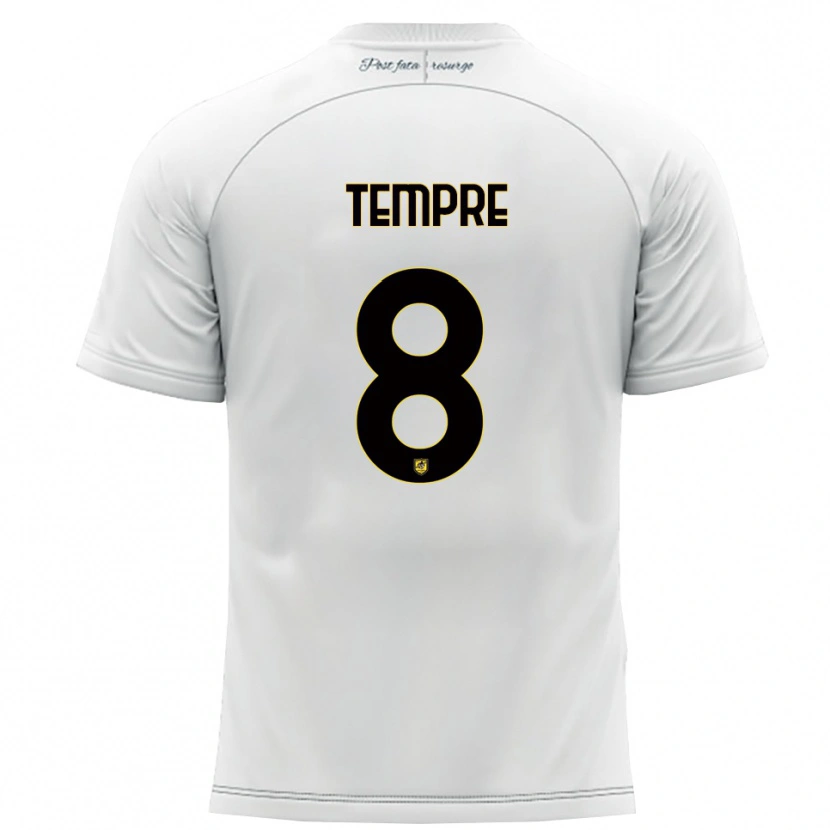 DanxenレディースDomenico Tempre#8白 黄アウェイシャツ2025/26ジャージーユニフォーム