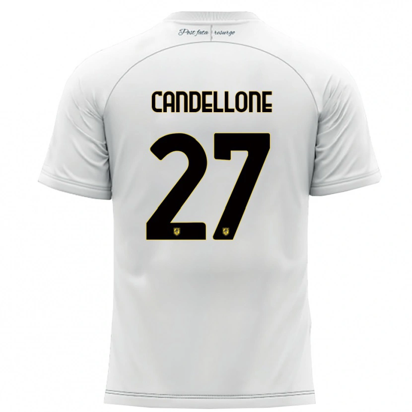 DanxenレディースLeonardo Candellone#27白 黄アウェイシャツ2025/26ジャージーユニフォーム