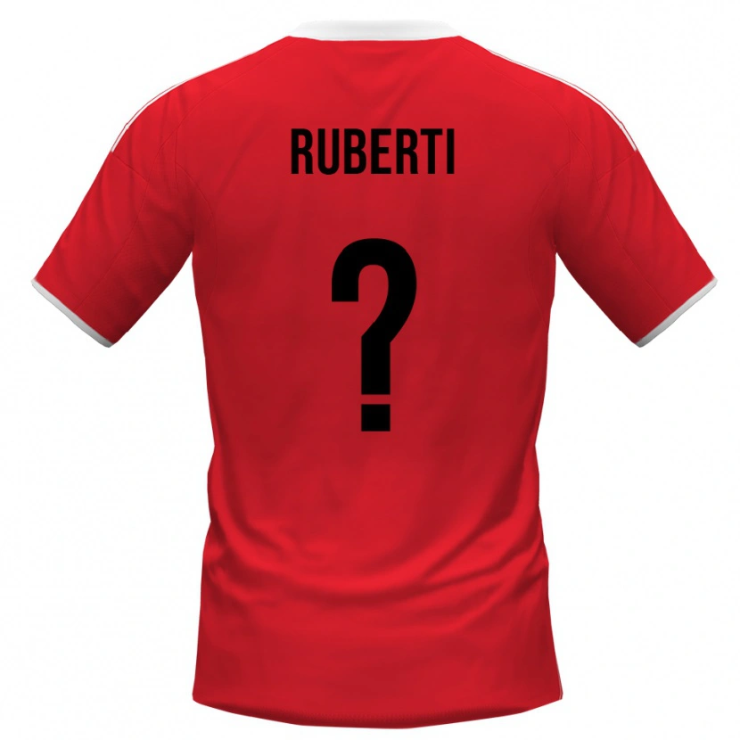 DanxenレディースNiccolò Ruberti#0赤と白アウェイシャツ2025/26ジャージーユニフォーム