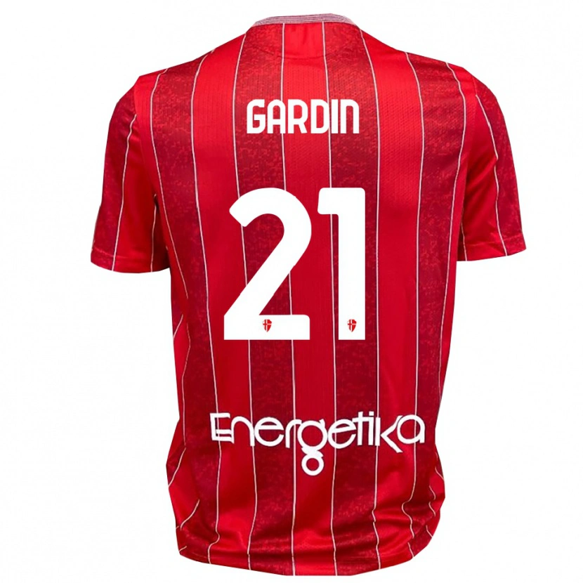 DanxenレディースMattia Gardin#21赤と白アウェイシャツ2025/26ジャージーユニフォーム