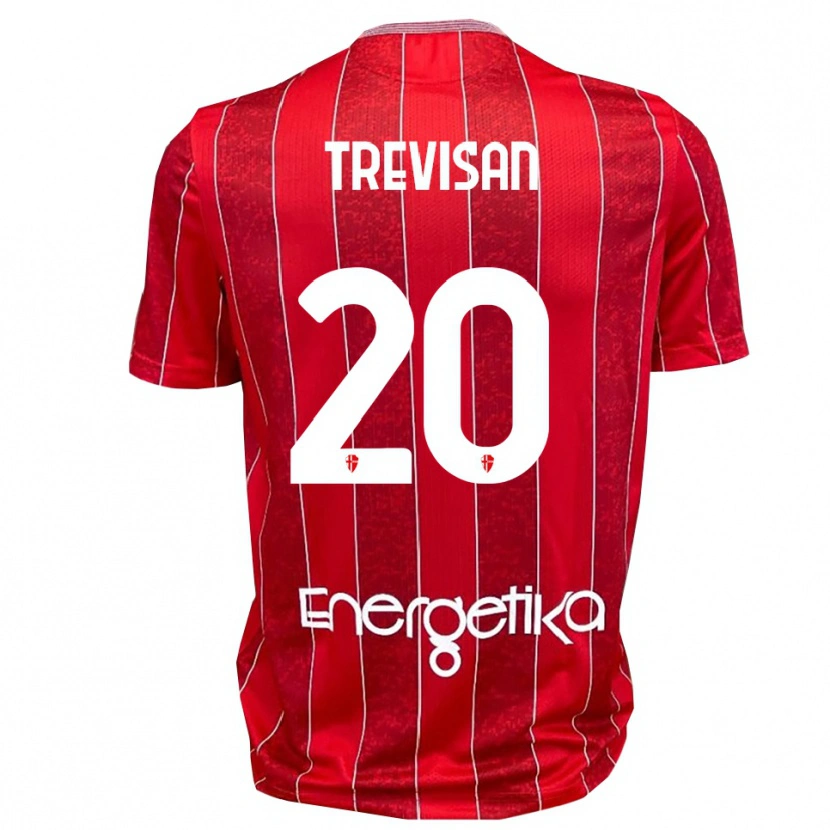 DanxenレディースFrancesco Trevisan#20赤と白アウェイシャツ2025/26ジャージーユニフォーム