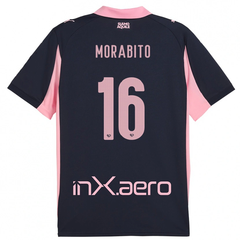 DanxenレディースGioele Maria Morabito#16紺とピンクアウェイシャツ2025/26ジャージーユニフォーム