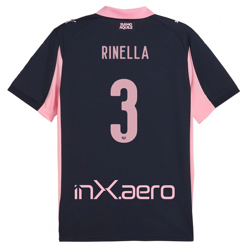 DanxenレディースAlessandro Rinella#3紺とピンクアウェイシャツ2025/26ジャージーユニフォーム
