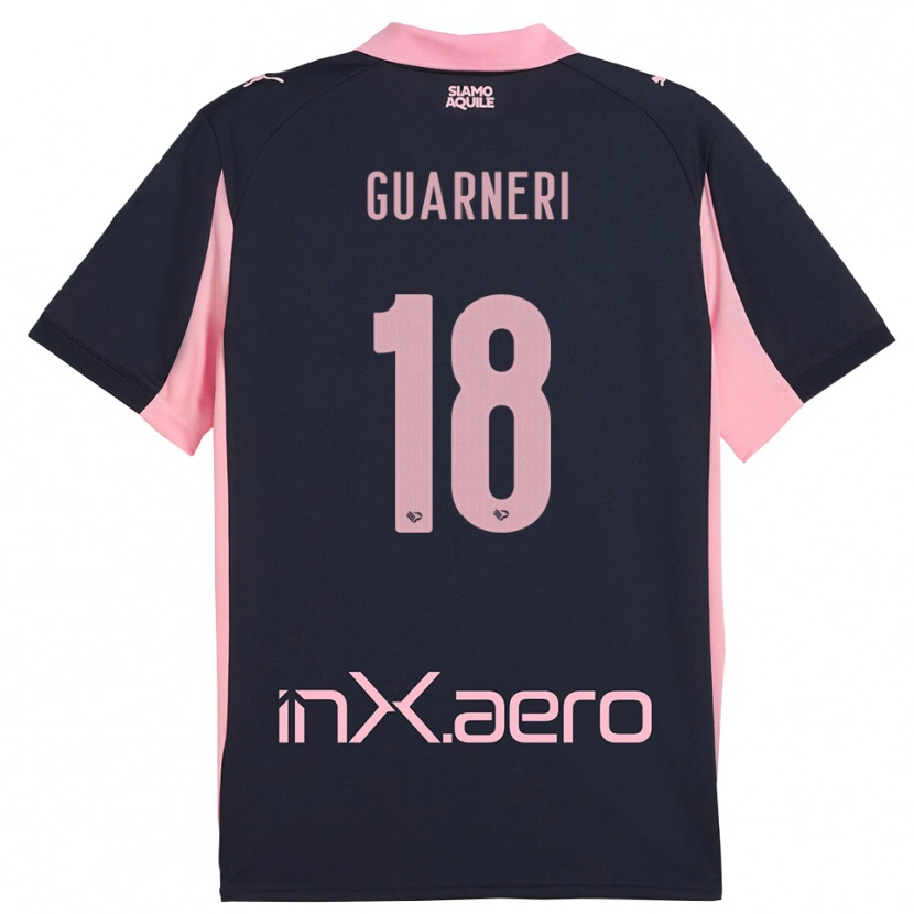 DanxenレディースDavide Guarneri#18紺とピンクアウェイシャツ2025/26ジャージーユニフォーム
