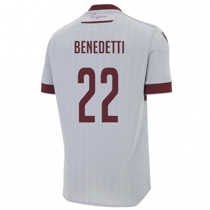 DanxenレディースSamuele Benedetti#22バーガンディ 白アウェイシャツ2025/26ジャージーユニフォーム