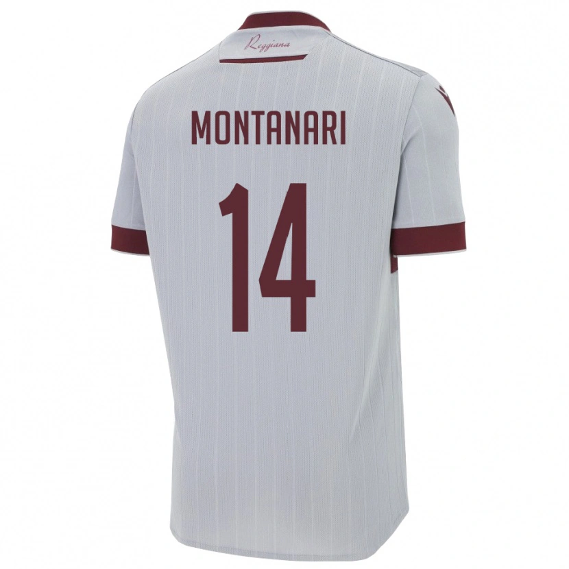 DanxenレディースGiacomo Montanari#14バーガンディ 白アウェイシャツ2025/26ジャージーユニフォーム
