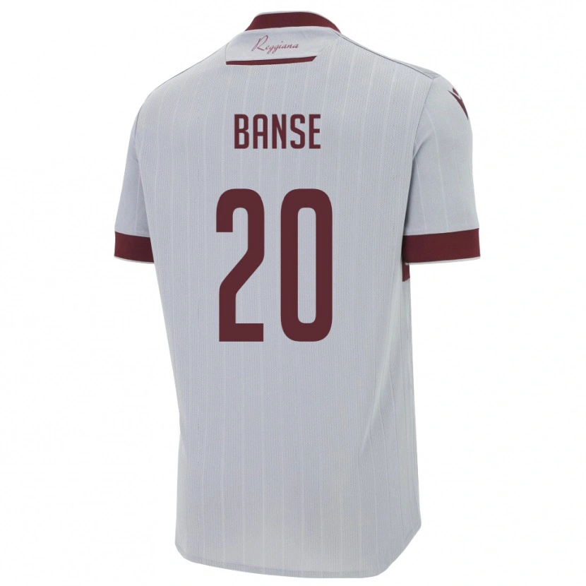 DanxenレディースOusmane Banse#20バーガンディ 白アウェイシャツ2025/26ジャージーユニフォーム
