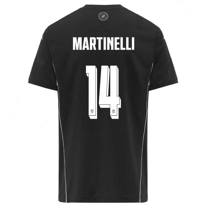 DanxenレディースNicola Martinelli#14黒と白アウェイシャツ2025/26ジャージーユニフォーム